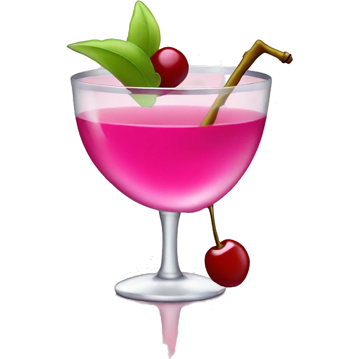 Pink martini with cherry  emoji