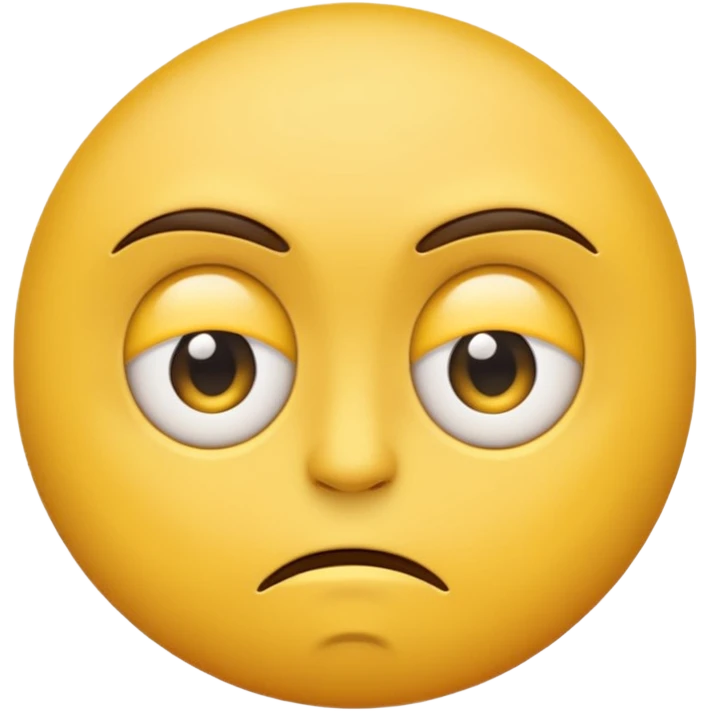Traditional emoji with annoyed sides emoji