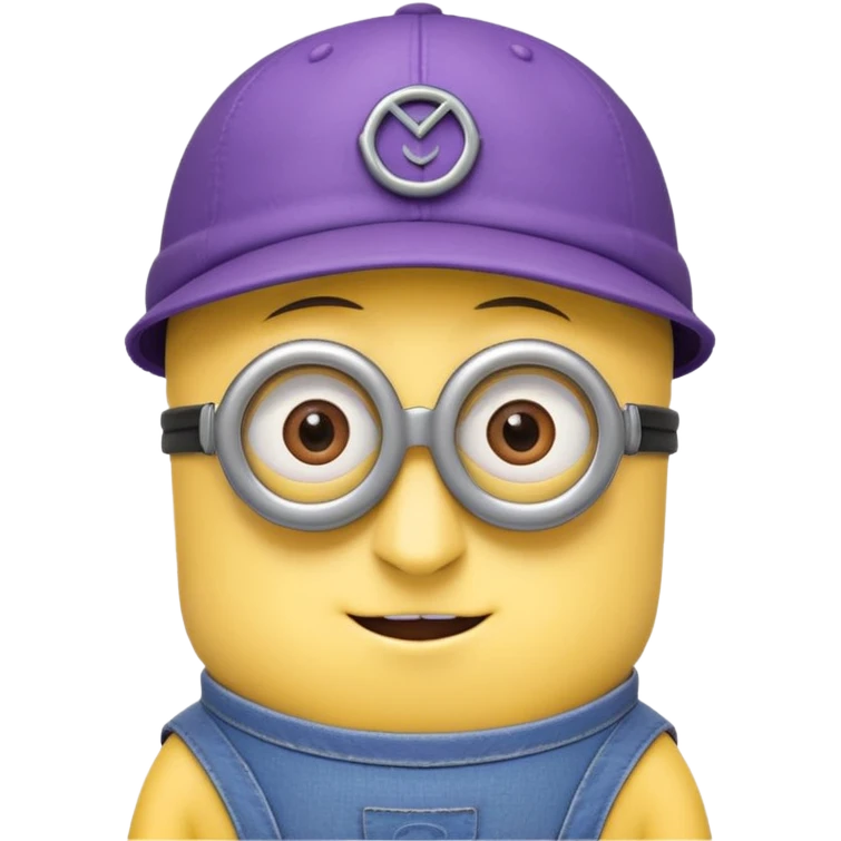 Minion violet avec casquette  emoji