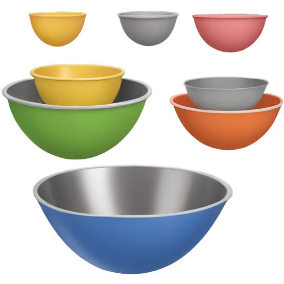 different sizes of Mixing Bowls  emoji
