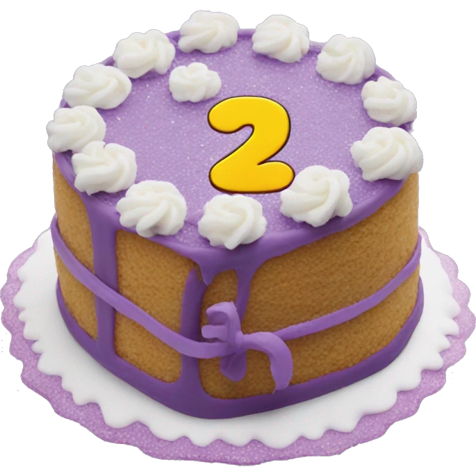 Purple Colored bento birthday with frosting and written on the cake "24" in frosting emoji
