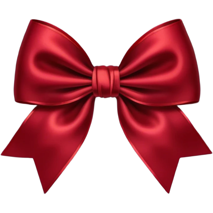 Dark red bow emoji
