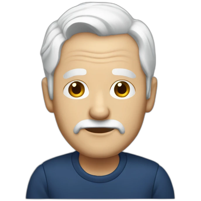 old white men dark blue outfit emoji