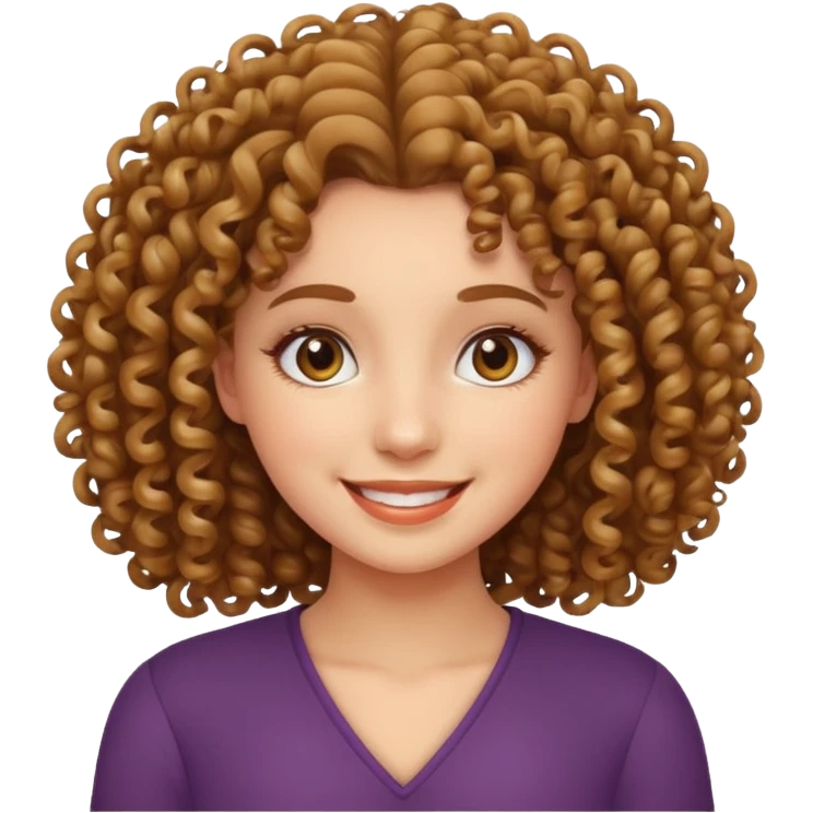 curly haired beautiful girl emoji