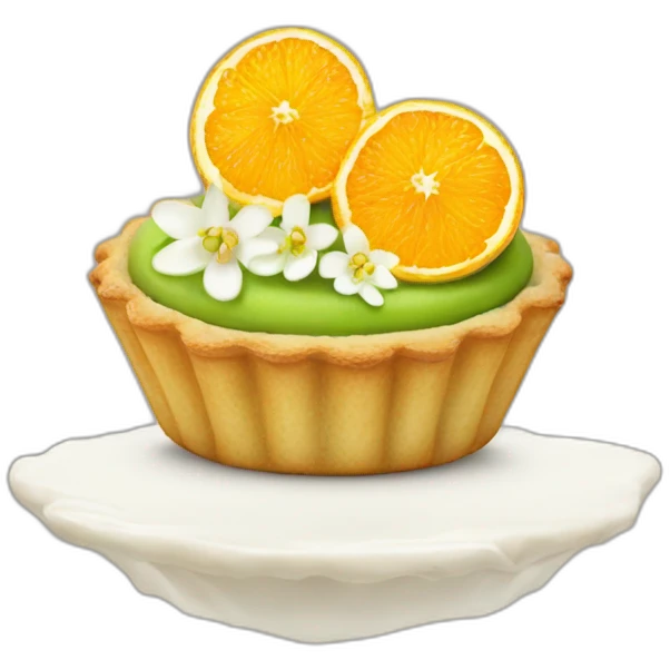 mini pistachio and orange blossom tartlet emoji