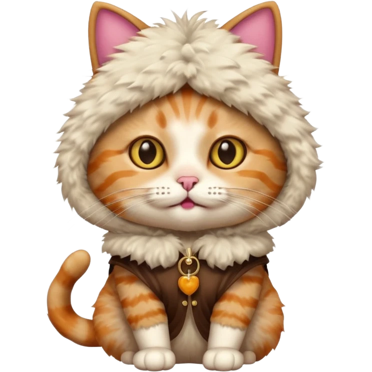 cat with funny costume emoji