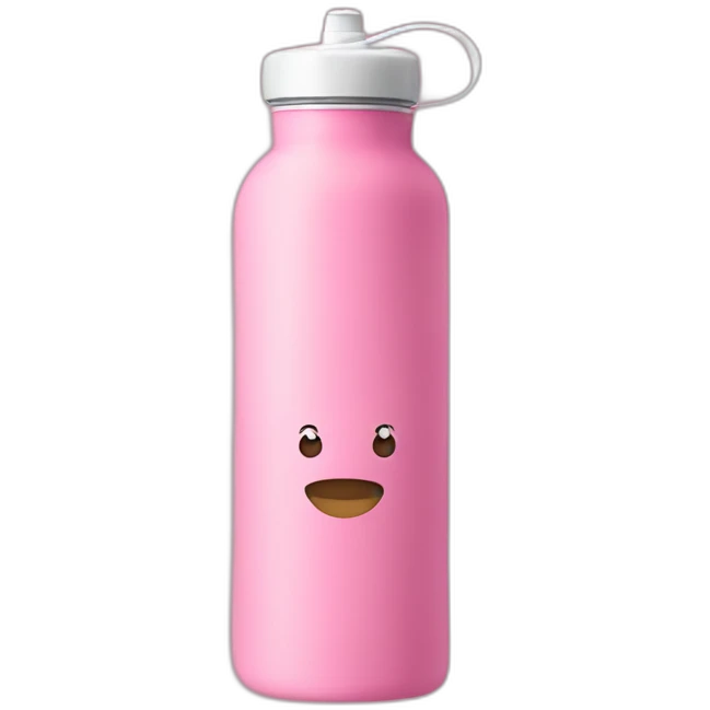 A pink reusable waterbottle emoji