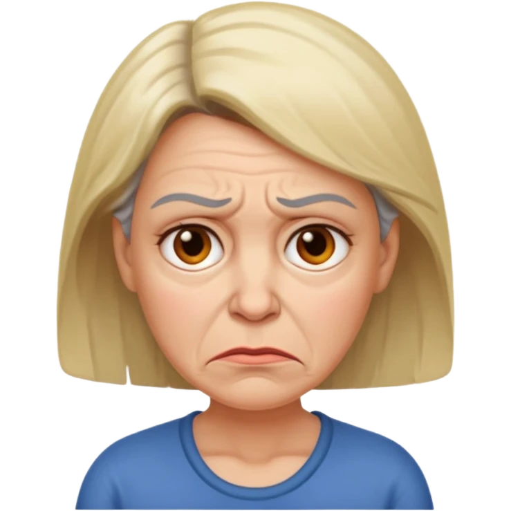 frustrated female aged 58 emoji emoji