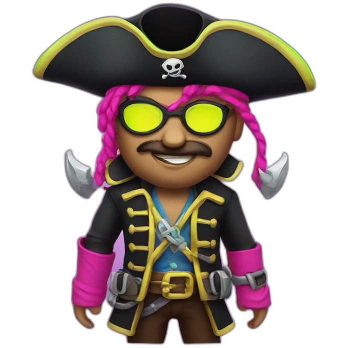 Neon pirate  emoji
