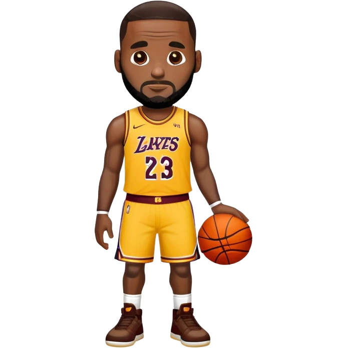 lebron james with basketball uniform emoji
