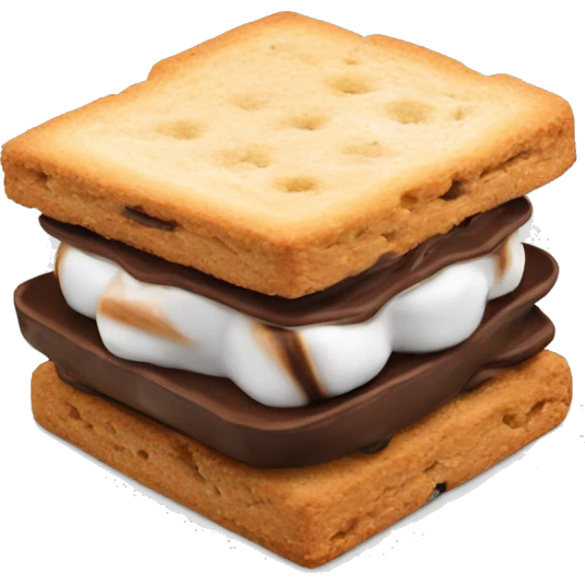 Realistic smores cookie sandwich isolated  emoji