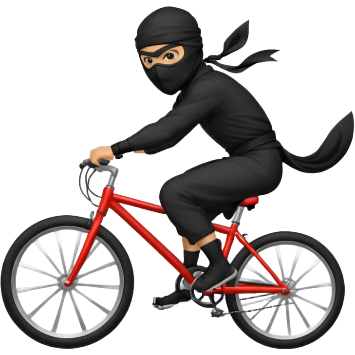 NInja with bicycle emoji
