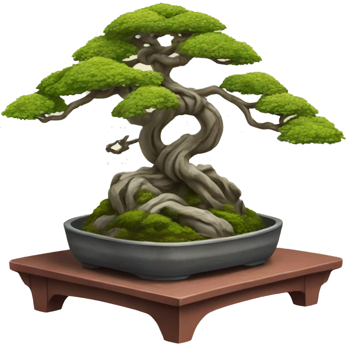 bonsai tree intertwined with torii gate emoji