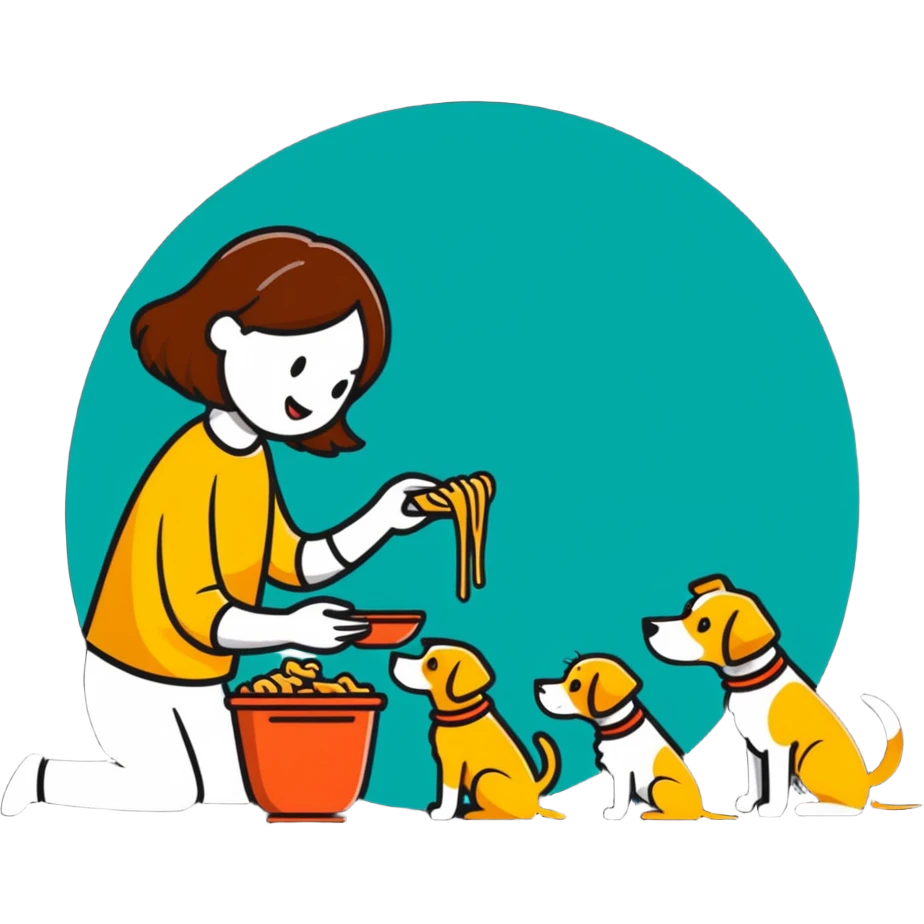 daddy feeding dogs emoji