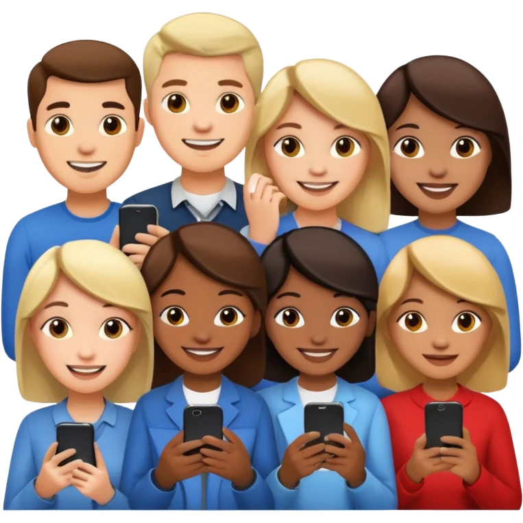 A LOT OF PEOPLE WITH PHONES emoji