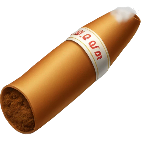a bag of flour smokes a cigar emoji