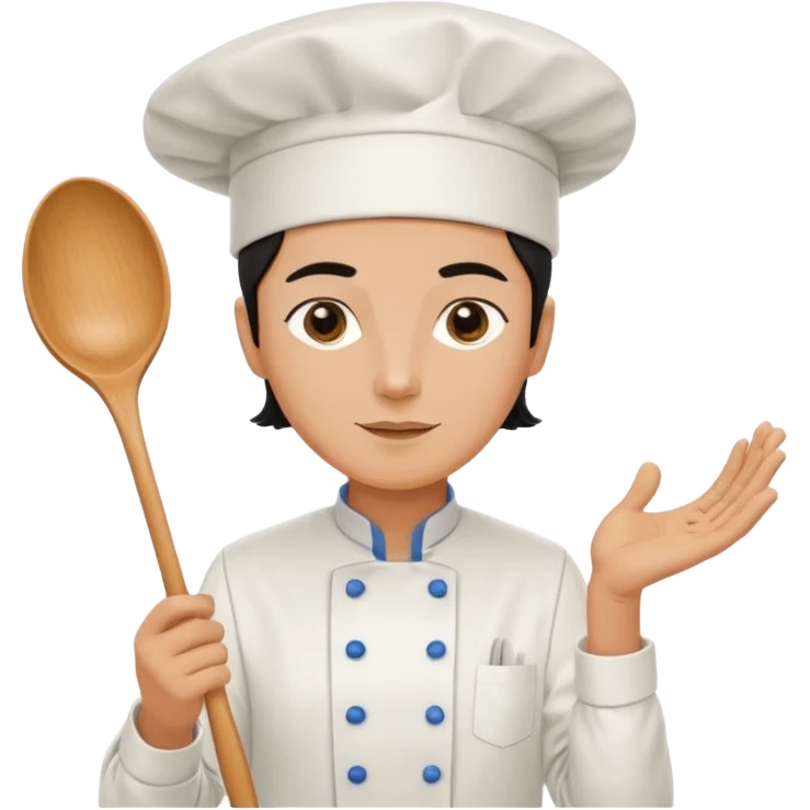 chef de cuisine, pop art, simple lines, flat emoji