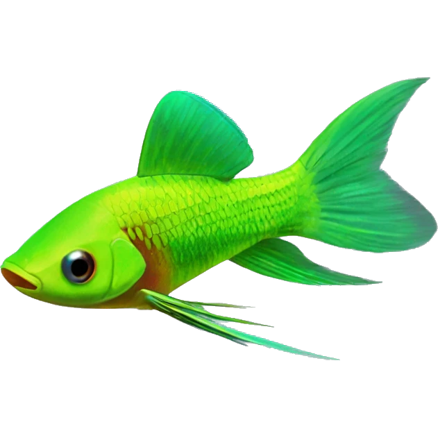 Green Swordtail (Eng.), Pez Espada (Sp.), Xiphophorus hellerii emoji