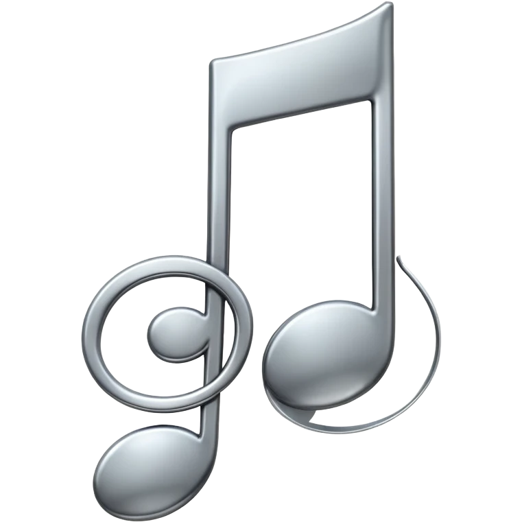 mac os music note metal skeuomorphic  emoji
