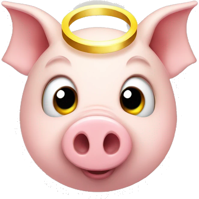 pig with halo over head emoji