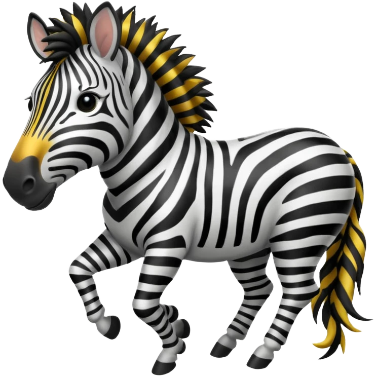 zebra is skipping emoji