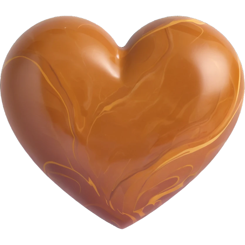 marble brown heart emoji