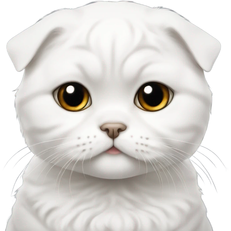 White scottish fold  mit einem mädchen mi schwarzen locken  emoji