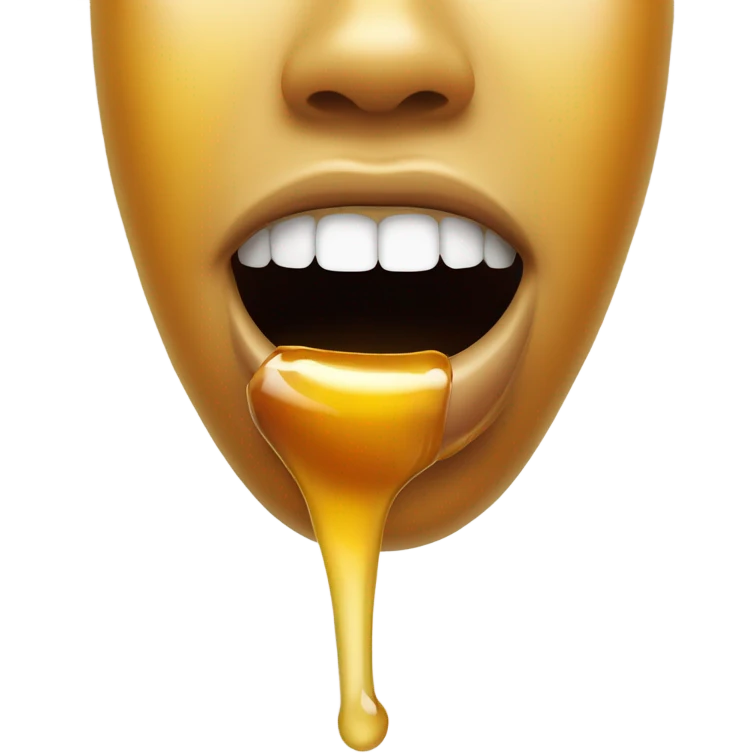 Honey out of mouth emoji