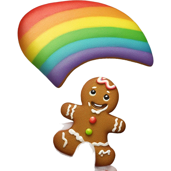 rainbow gingerbread man emoji