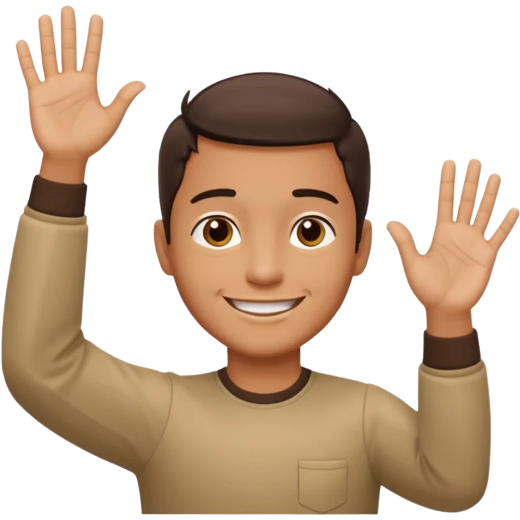 Mason 67 make the do the hands one up and one down palms facing up arms straight out emoji