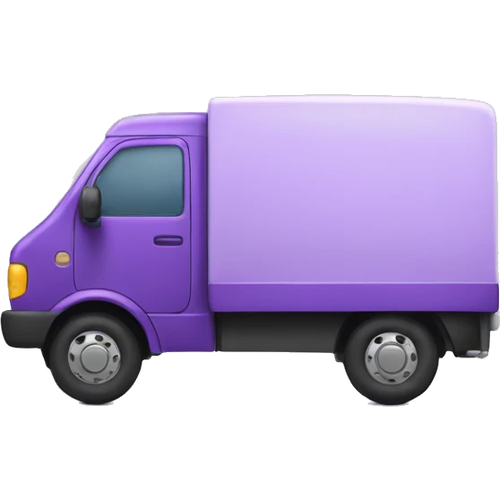 Delivery car with violet accents emoji