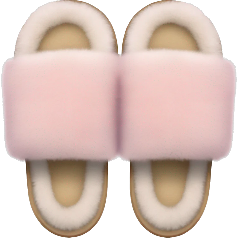 fuzzy slippers uggs light pink emoji
