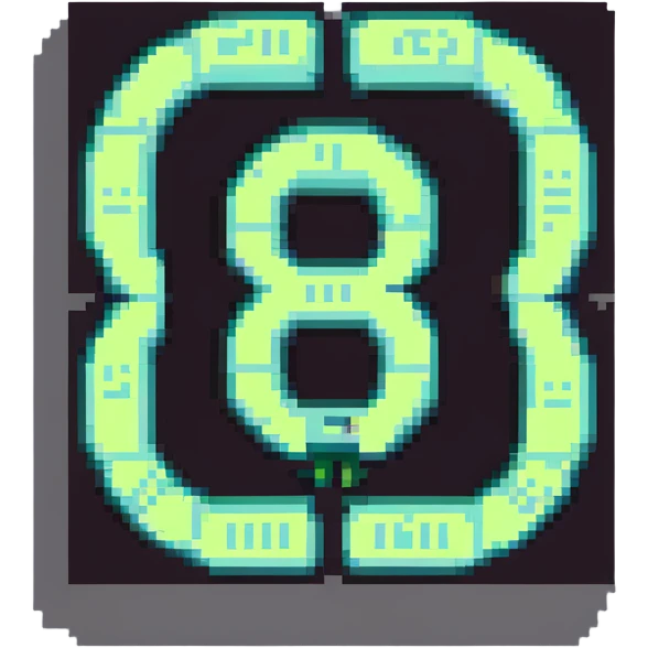 SR CRYPTO text in classic 8-bit pixel style emoji