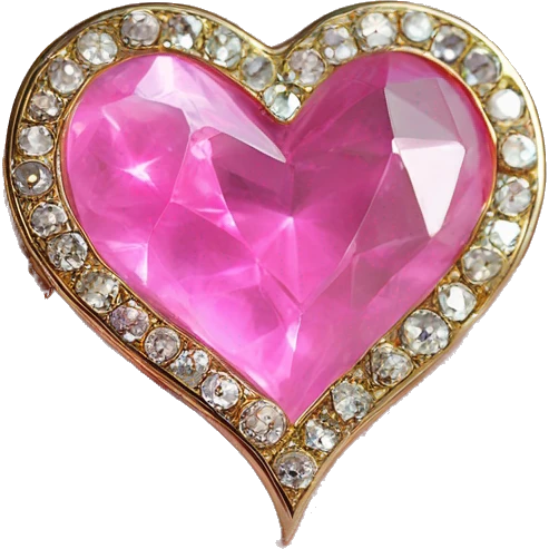 Sailor moon gemstone pink heart transformation brooch  emoji