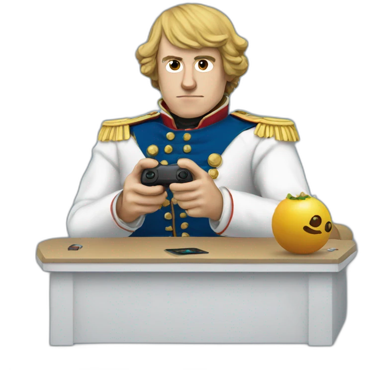 Napoleon plays video games emoji