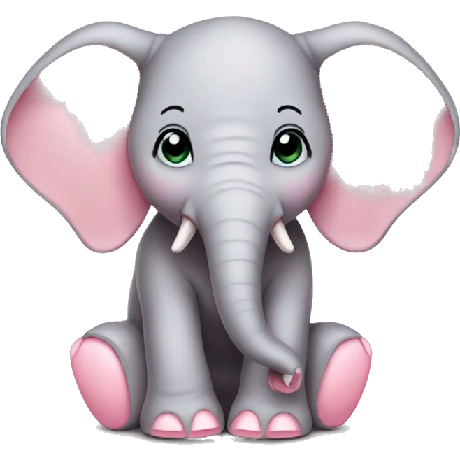 Baby pink elephant  emoji