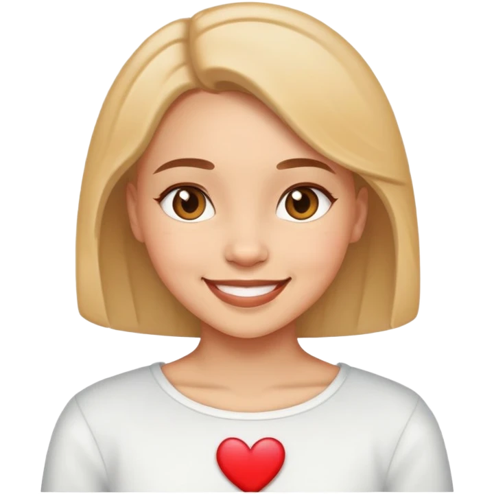A girl showing love emoji