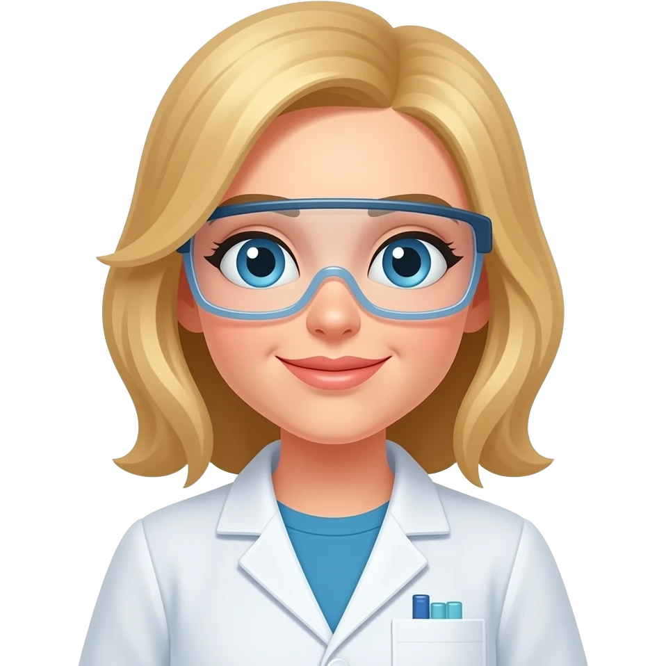 female blonde food scientist emoji