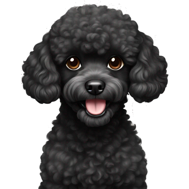 Black toy poodle emoji