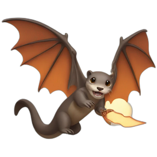 otter with bat wings of fire emoji