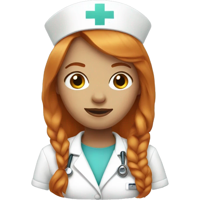 Gingerhead nurse with nose piercing and bangs emoji