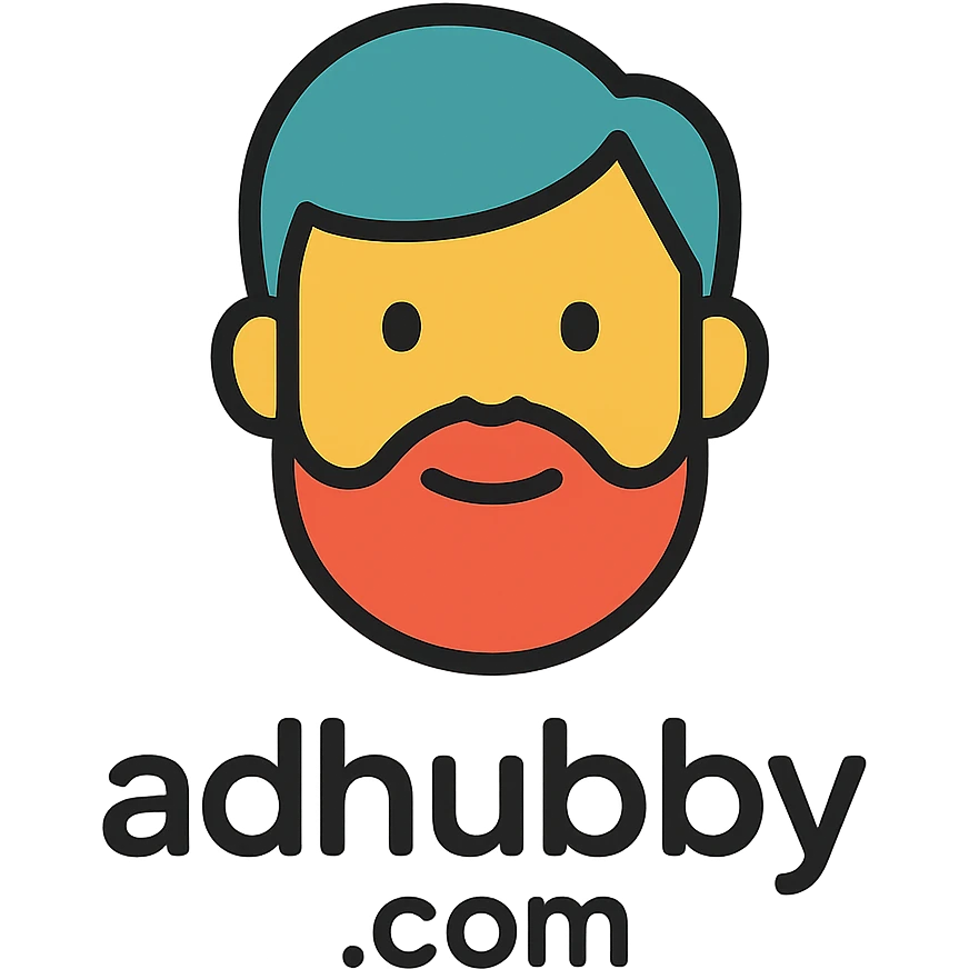 minimal logo for adhubby.com, creative multi-agent agency, clean lines, simple shapes, modern, tech-inspired, subtle color accents, suitable for small businesses emoji