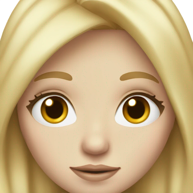 blonde hair girl with pale skin and long eyelashes emoji