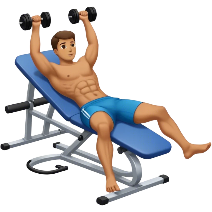guy lying pec deck fly exercise emoji