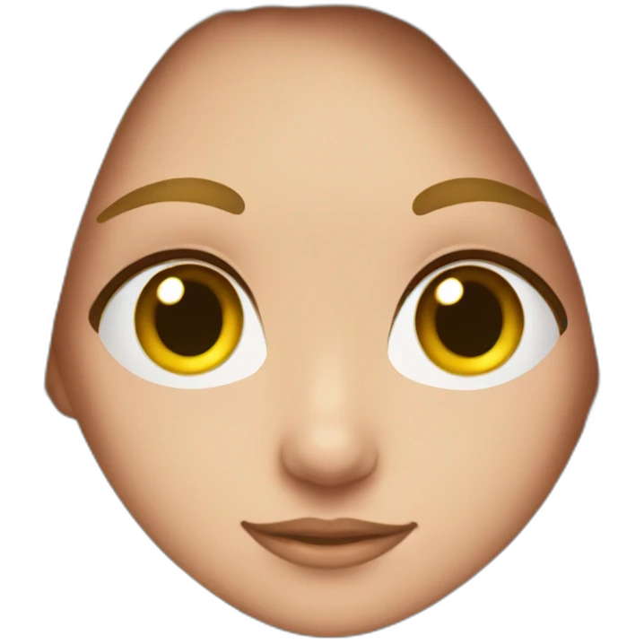 clever beautiful girl in anatomy emoji