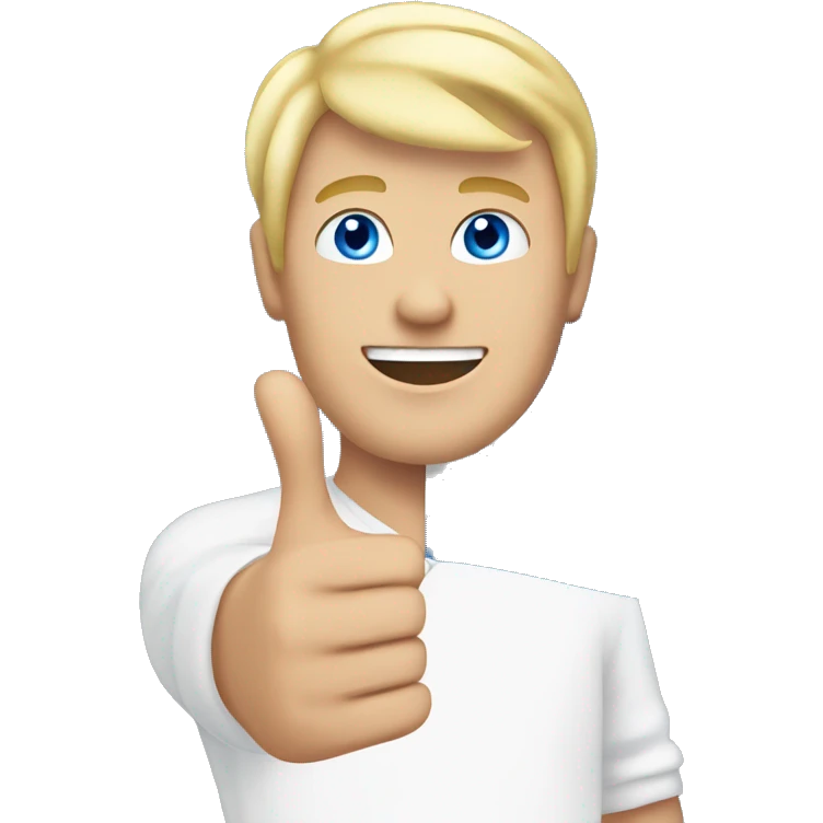 Male with blonde hair and blue eyes waving hand smiling with a Scotland flag emoji