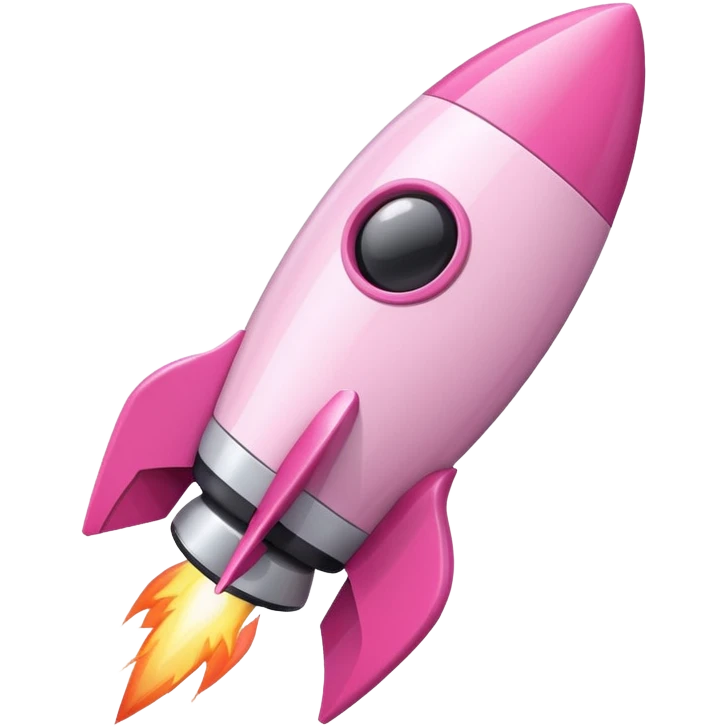mix light pink dark pink and white girly phone rocket emoji