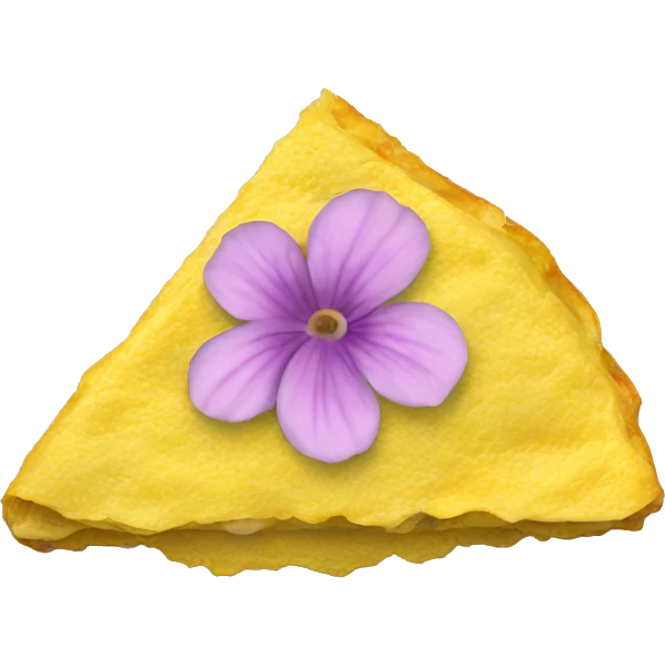 Flower omelette emoji