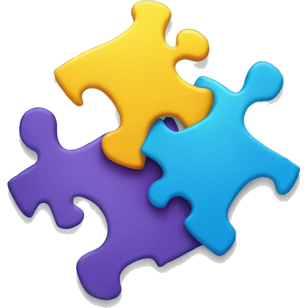 Two puzzle pieces seperated emoji