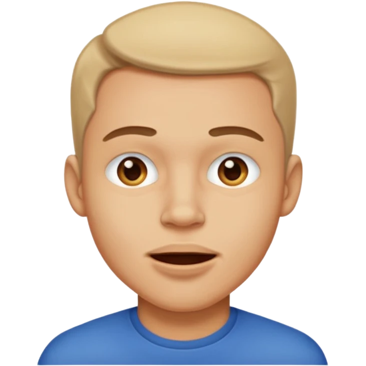 Make a guy mewing emoji